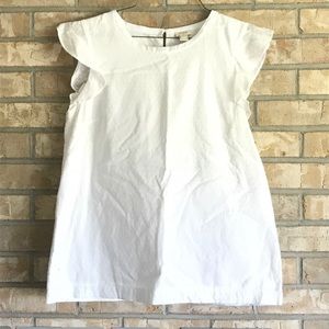 JCrew white polka dot layered top size 6